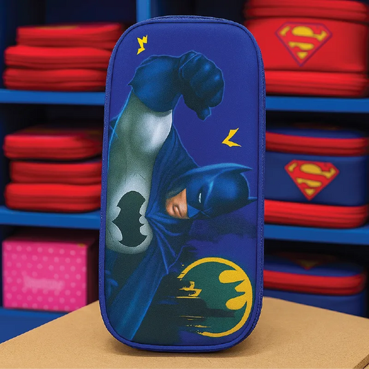Batman Pencil Case Durable Zippered Stationery Pouch for Kids