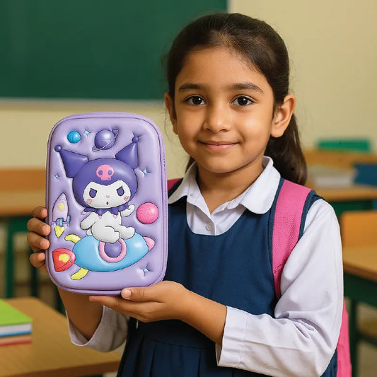 Kuromi Pencil Case – Cute Zippered Stationery Pouch for Kids & School