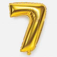 Golden Number Foil Balloons – 0 to 9 Digit Party Decoration
