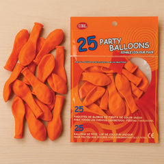Orange Party Balloons  Pack of 25 Latex Balloons