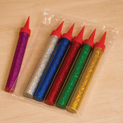 Colorful Birthday Cake Fire Spark Candles – Pack of 6
