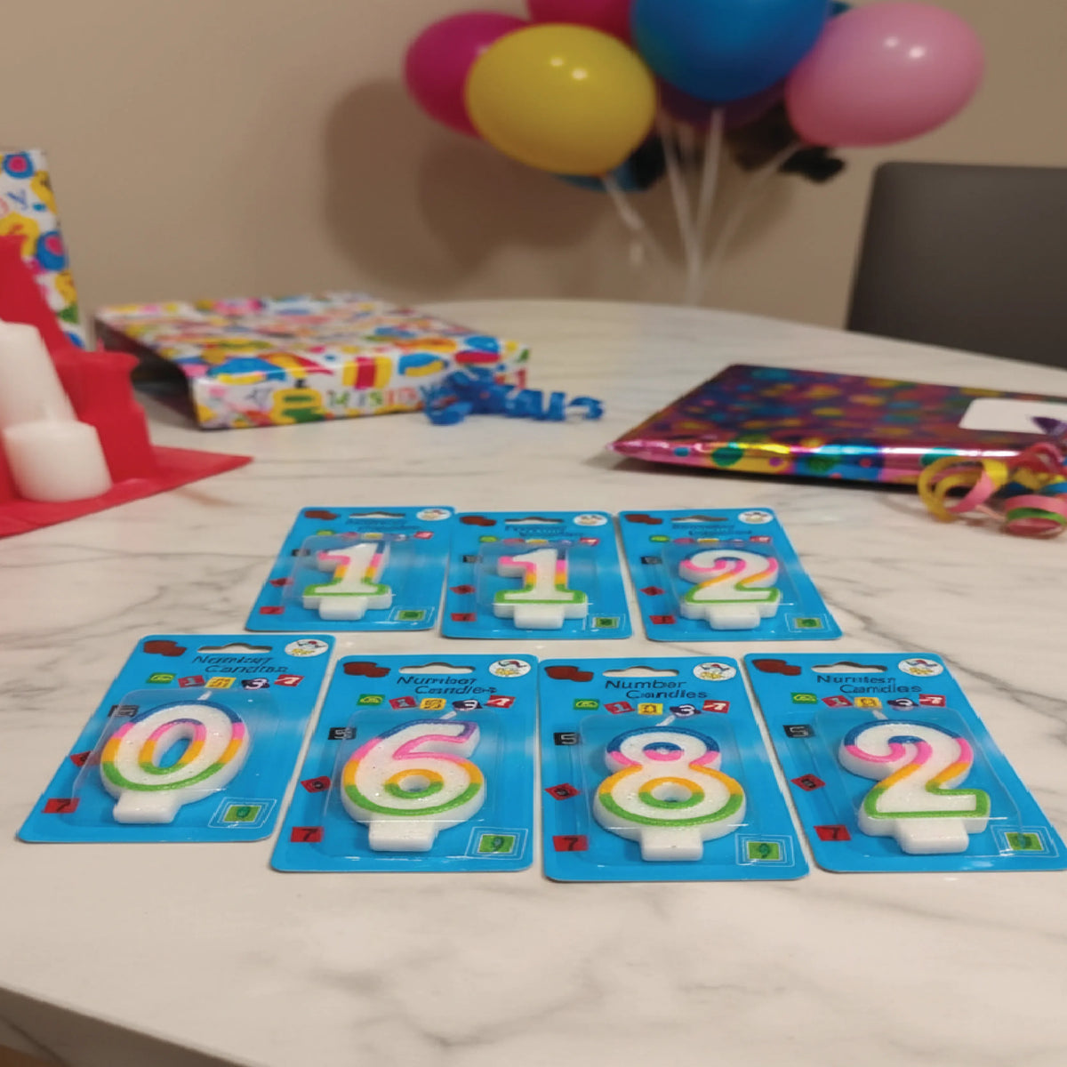 Colorful Rainbow Number Birthday Candles – Fun Cake Decoration