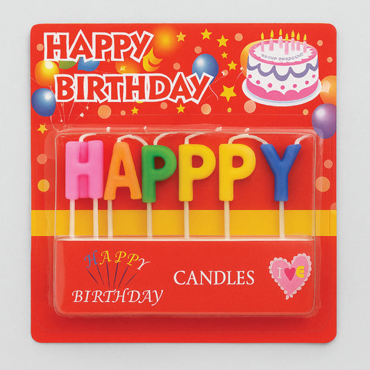 Colorful “Happy Birthday” Letter Candles – 1st Birthday Set