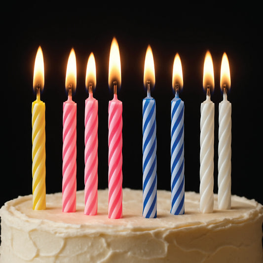 Rainbow Spiral Birthday Candles – 10 Pcs Pack