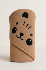 Baby Hooded Towel – Soft Fleece Wrap with Cute Embroidery  | Newborn to 12 months