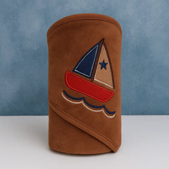 Baby Hooded Towel – Soft Fleece Wrap with Cute Embroidery  | Newborn to 12 months