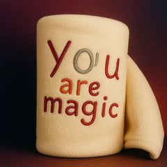 Baby Hooded Towel – Soft Fleece Wrap “You Are Magic / Dolphin Dreams”  Newborn to 12 months