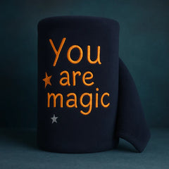 Baby Hooded Towel – Soft Fleece Wrap “You Are Magic / Dolphin Dreams”  Newborn to 12 months