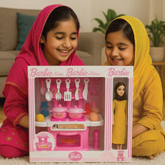 Barbie Kitchen Play Set with Doll – Cooking Toy with Utensils & Accessories