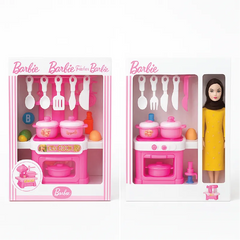 Barbie Kitchen Play Set with Doll – Cooking Toy with Utensils & Accessories
