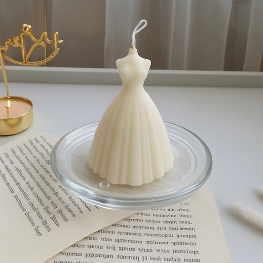 Princess Gown Candle  Sparkling Blue Dress Design