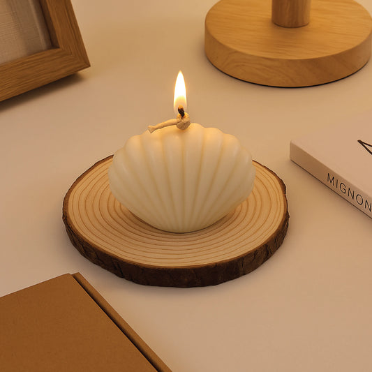 Seashell Soy Candle Set  Coastal-Inspired Decorative Collection