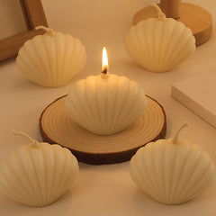 Seashell Soy Candle Set  Coastal-Inspired Decorative Collection