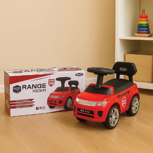Kids Range Rover Style Push Ride-On Car – Toddler Push Car with Steering Handle & Backrest