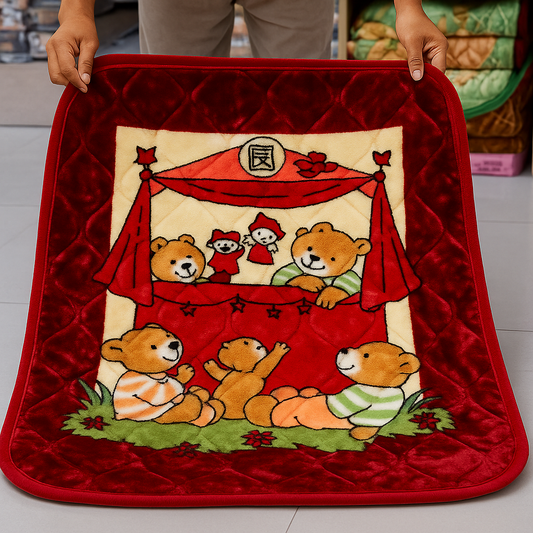 Cozy Teddy Family Baby Blanket  Soft, Colorful & Warm