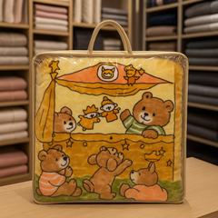 Cozy Teddy Family Baby Blanket  Soft, Colorful & Warm