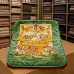 Cozy Teddy Family Baby Blanket  Soft, Colorful & Warm