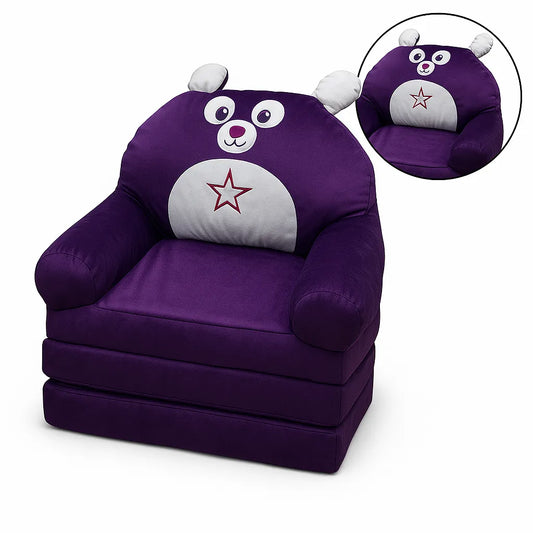 Kids Purple Bear Sofa Chair  Soft, Adorable & Cozy (2+ Years)