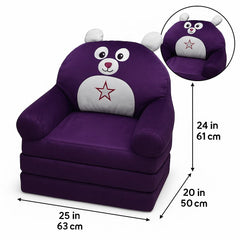 Kids Purple Bear Sofa Chair  Soft, Adorable & Cozy (2+ Years)