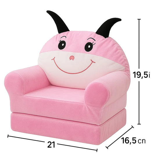 Kids Pink Ladybug Sofa Chair – Cute, Comfy & Playful (2+ Years)