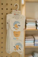 Happy Bear Newborn Gift Set  4-Piece Cotton Essentials for Baby (0–6 Months)