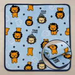 Four Lions Blue Baby Blanket  Ultra-Soft Fleece Blanket for Newborns & Infants