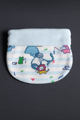 Baby Cotton Cap  – Fishing Trip Print | Soft Newborn Hat (Pink, Green & Blue)