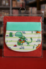 Baby Cotton Cap  – Fishing Trip Print | Soft Newborn Hat (Pink, Green & Blue)