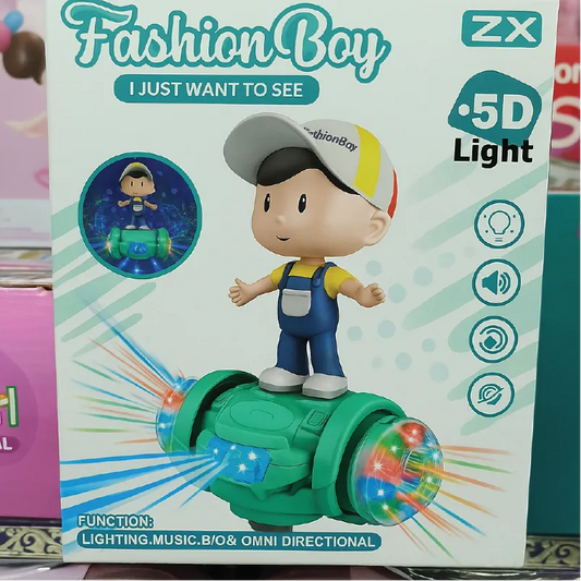 Fashion Boy Dancing Toy with Lights & Music – 5D Effect (Omni-Directional) – 15cm