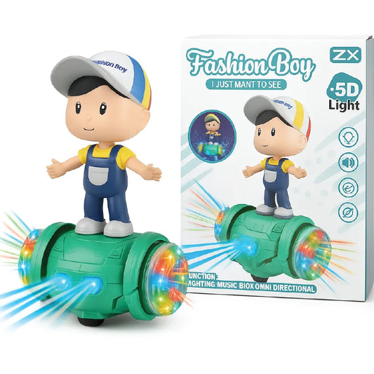 Fashion Boy Dancing Toy with Lights & Music – 5D Effect (Omni-Directional) – 15cm
