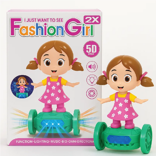 Fashion Girl Dancing Toy with Lights &  Music – 5D Effect (Omni-Directional)