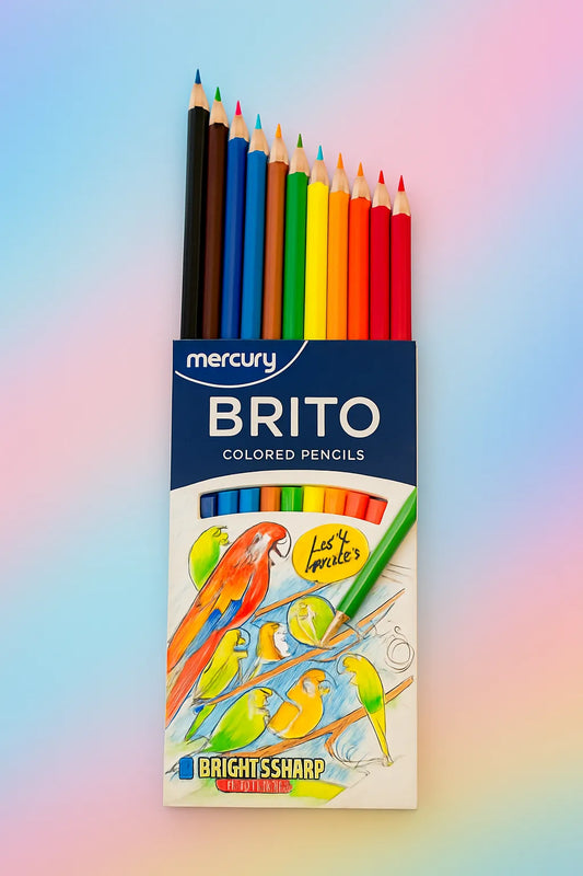 Mercury Brito Colored Pencils – Bright & Sharp 12-Color Set