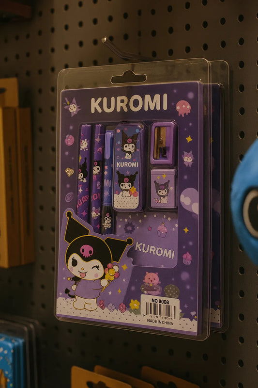 Kuromi Stationery Gift Set – 6-in-1 Cute School Supplies for Girls