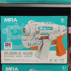 MRA Bubble Gun X5 – Sound & Light Futuristic Bubble Blaster Toy (3+ Ages)