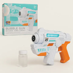 MRA Bubble Gun X5 – Sound & Light Futuristic Bubble Blaster Toy (3+ Ages)