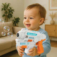MRA Bubble Gun X5 – Sound & Light Futuristic Bubble Blaster Toy (3+ Ages)