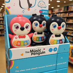 Musical Penguin Toy – Colorful Piano Keys & Light-Up Sound Play (3 PCS Set)