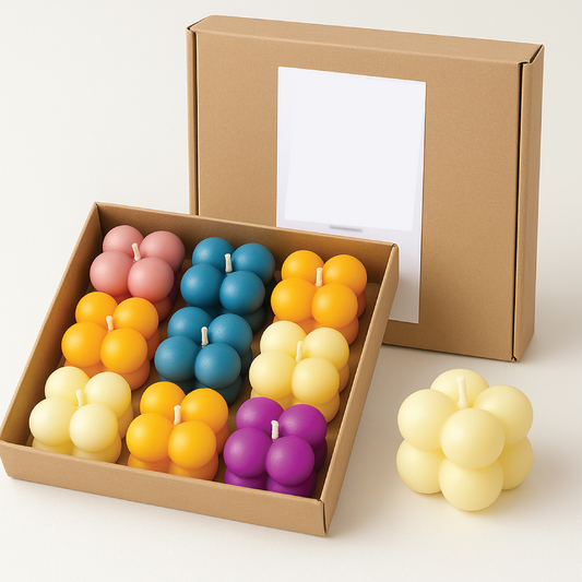 Customized Bubble Candles Gift Box  Multicolor