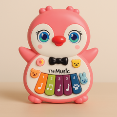 Musical Penguin Toy – Colorful Piano Keys & Light-Up Sound Play (3 PCS Set)