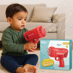 Space Rocket Bubble Gun Bazooka – High Power Multi-Hole Bubble Blaster (3+ Ages)