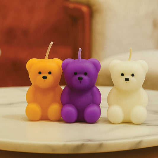 Adorable Teddy Bear Candles – 2 Pack Set 🧸