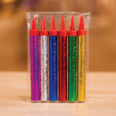 Colorful Birthday Cake Fire Spark Candles – Pack of 6