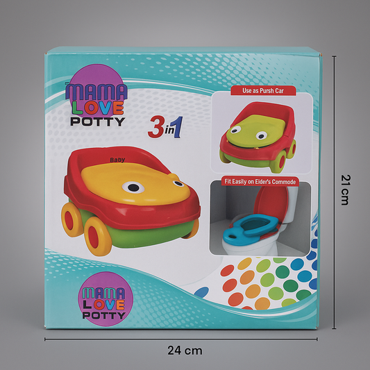 Mama Love 3-in-1 Baby Potty Trainer – Convertible Car Design with Removable Seat