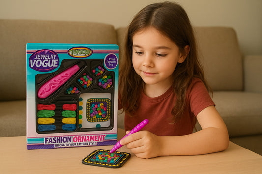 Fashion Jewelry Beads Making Set – DIY Bracelet & Necklace Craft Kit for Kids (Age 6+)