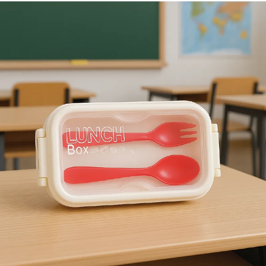 Kids Lunch Box with Spoon & Fork – Leakproof Food Storage Container (Portable & Durable)