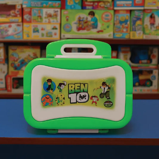 Ben 10 Lunch Box – Sturdy & Portable Kids Food Storage Box (Green, Handle Design)