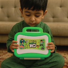 Ben 10 Lunch Box – Sturdy & Portable Kids Food Storage Box (Green, Handle Design)