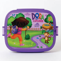 Dora Explorer Kids Lunch Box – Durable, 2-Compartment Food Storage (Purple)