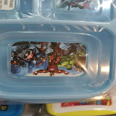 Avengers 3-Compartment Lunch Box – Kids Bento Style Food Storage with Leak-Resistant Lid