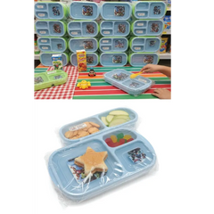 Avengers 3-Compartment Lunch Box – Kids Bento Style Food Storage with Leak-Resistant Lid